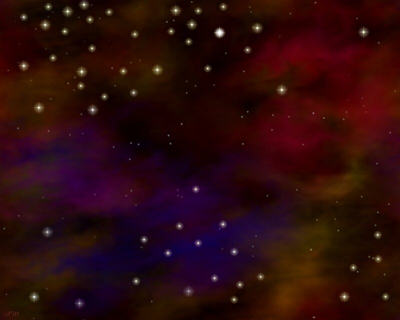 Starfield with Nebula — Purple, Cosmic, Night