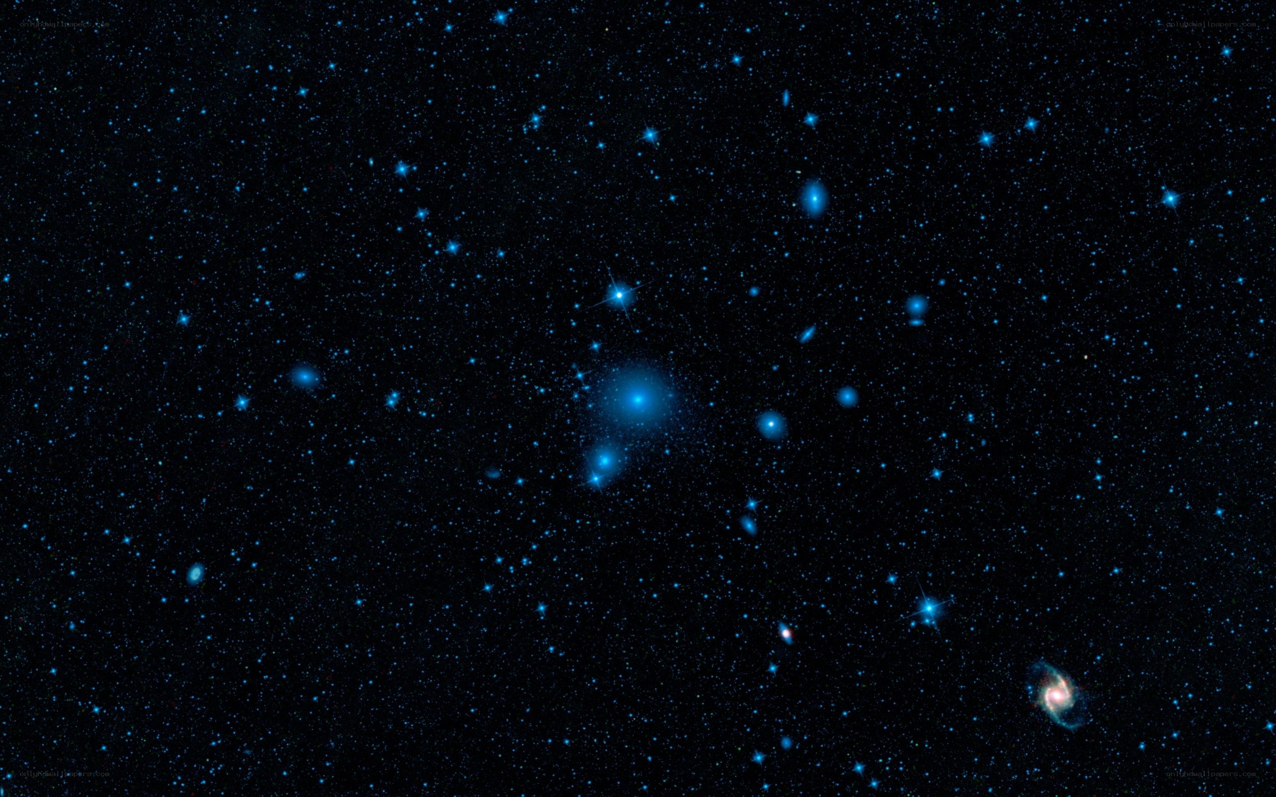 Starfield with star clusters