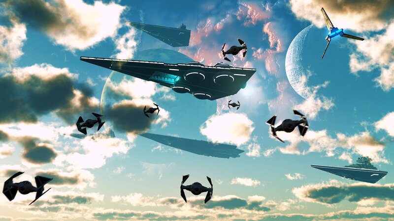 Starfighters in Sky
