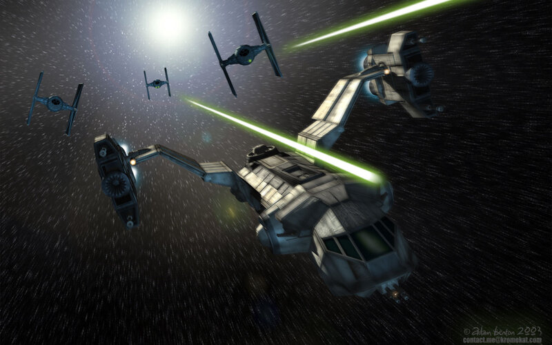 Starfighters in Space Battle