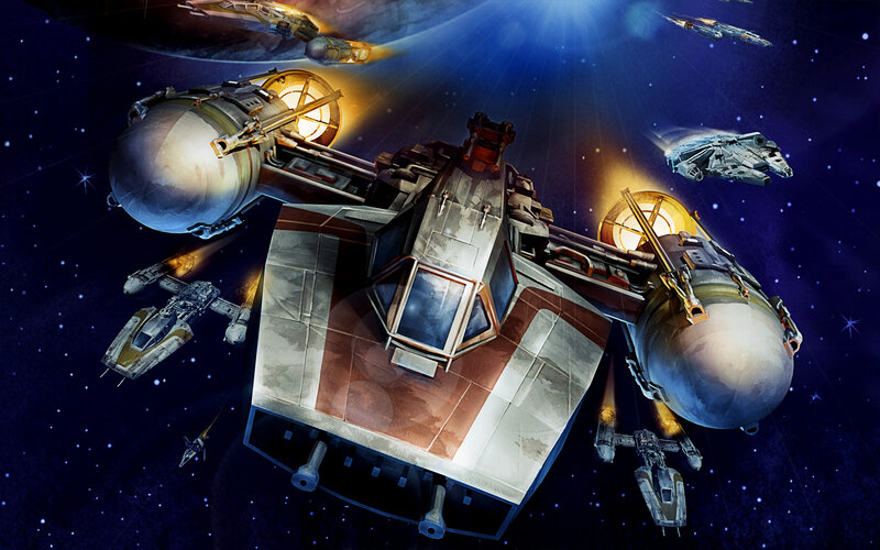 Starfighters in Space — Blue