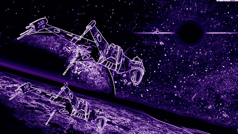 Starfighters in Space — Purple