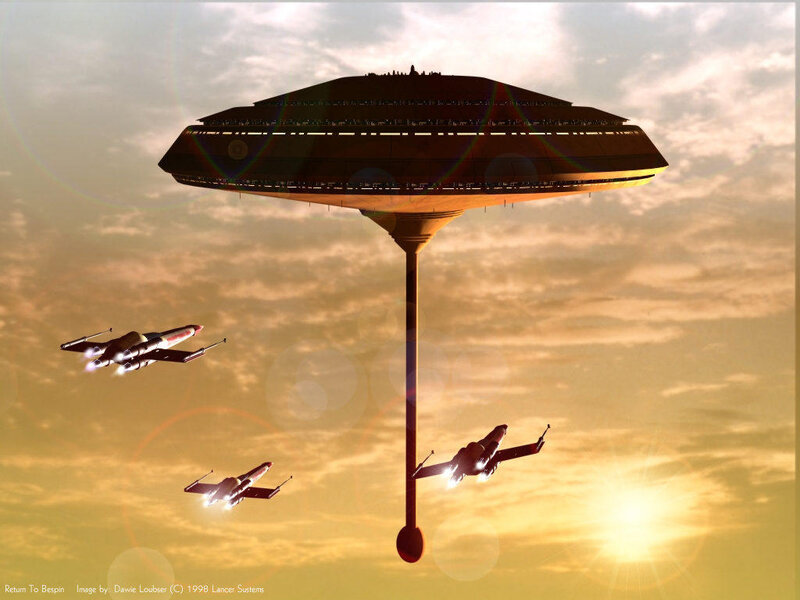 Starfighters Near Space Station
