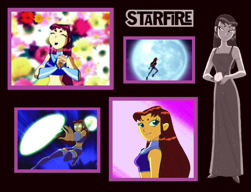 Starfire Character Collage