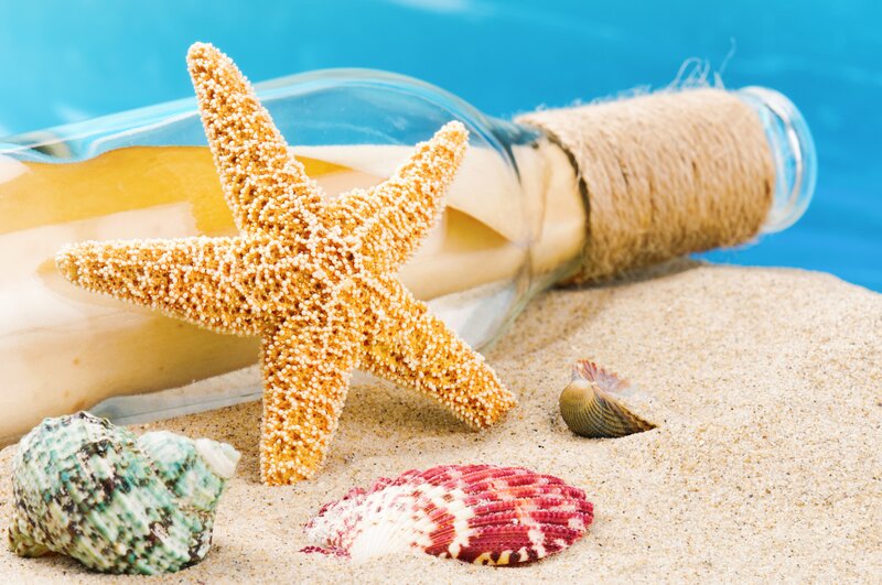 Starfish in Bottle — Blue