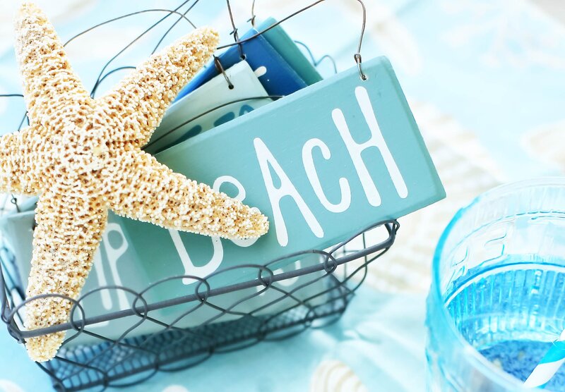 Starfish in Wire Basket