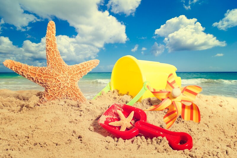 Starfish on Beach — Blue, Relaxed