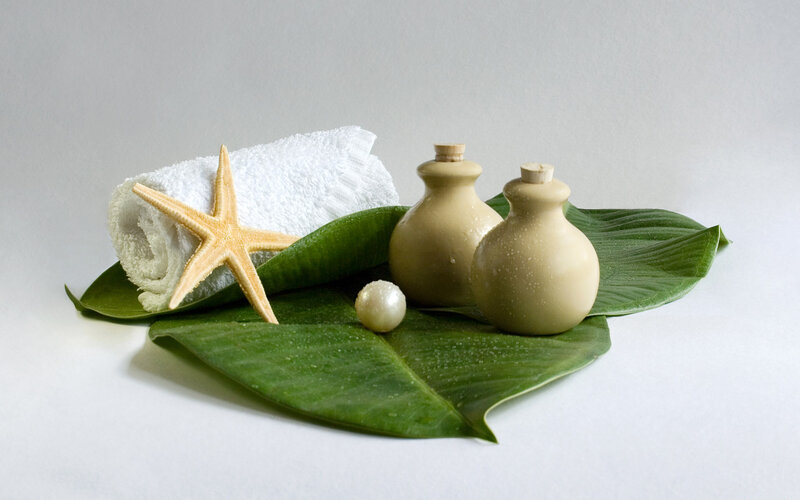 Starfish on Towel — Green