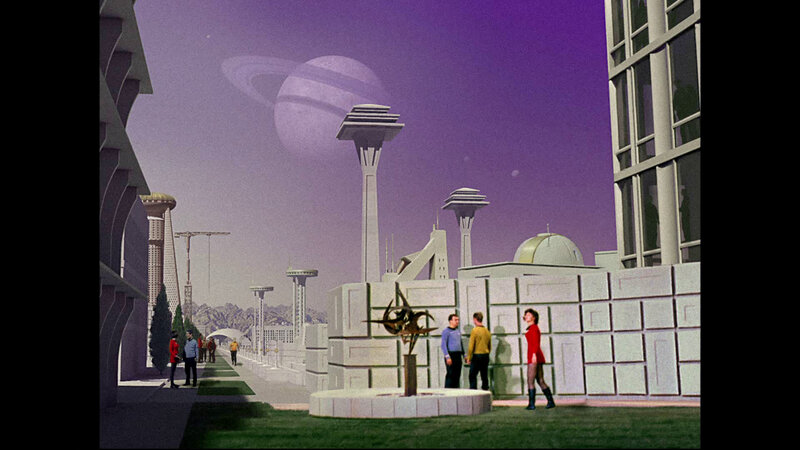 Starfleet Crew on Alien Planet — Purple