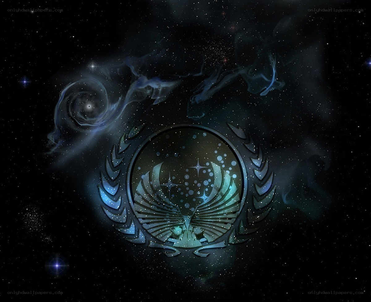 Starfleet emblem in space