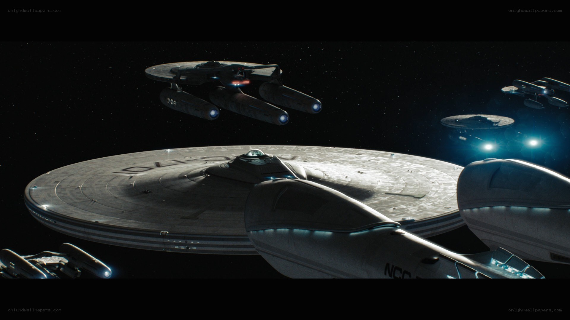 Starfleet fleet in space