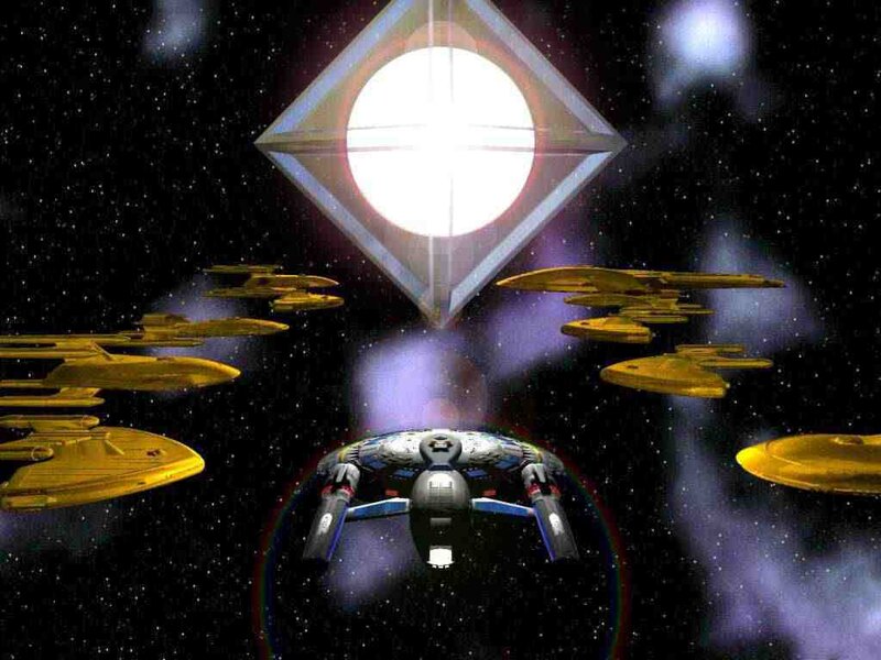 Starfleet fleet in space