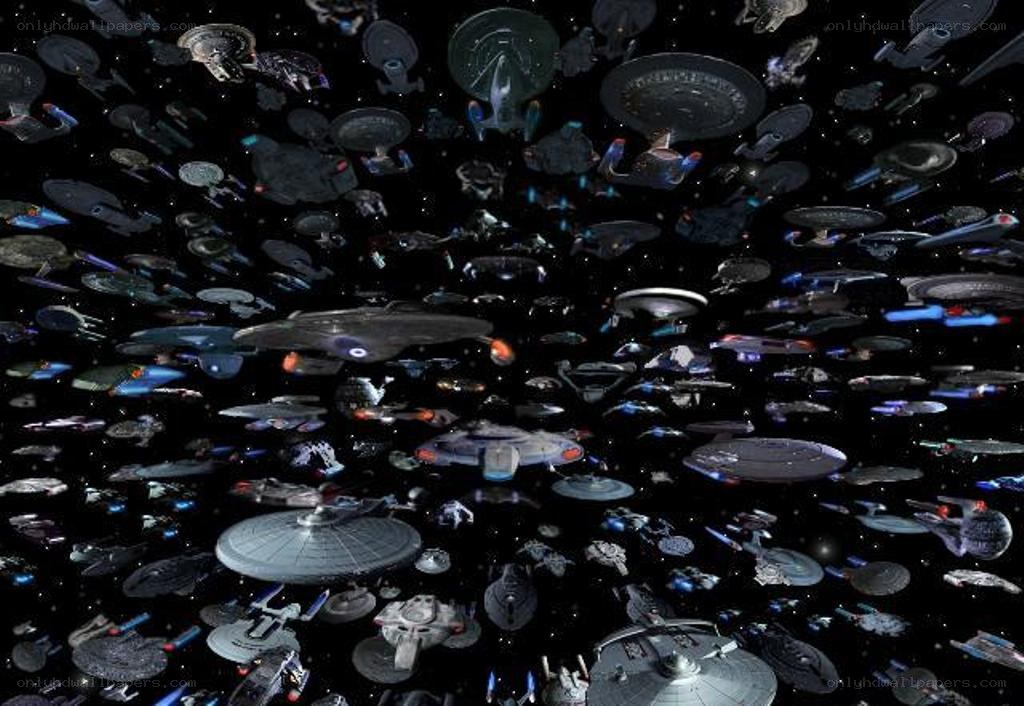 Starfleet fleet in space