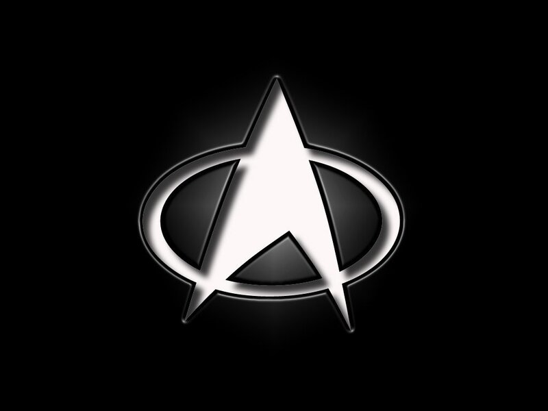 Starfleet insignia on black background