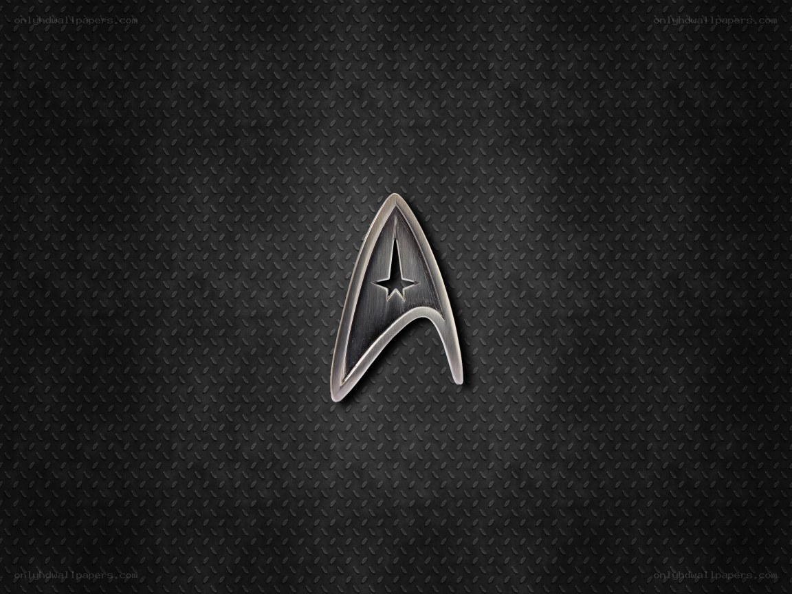 Starfleet insignia on metal