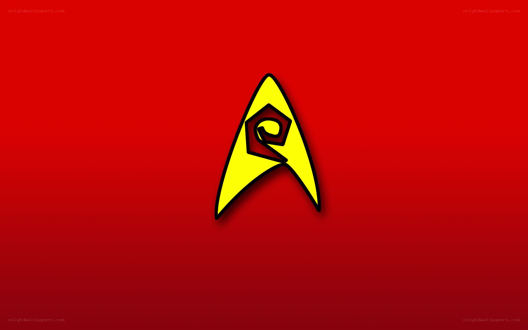 Starfleet insignia on red