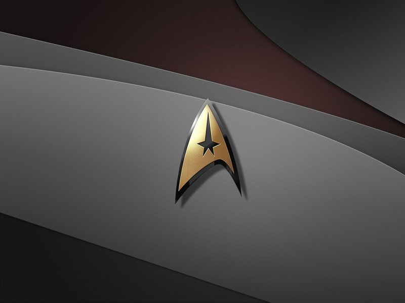 Starfleet insignia on ship hull