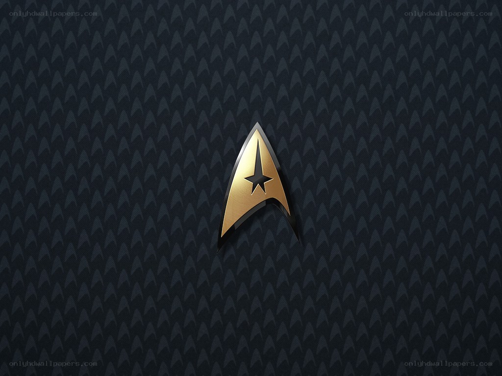Starfleet insignia on textured background