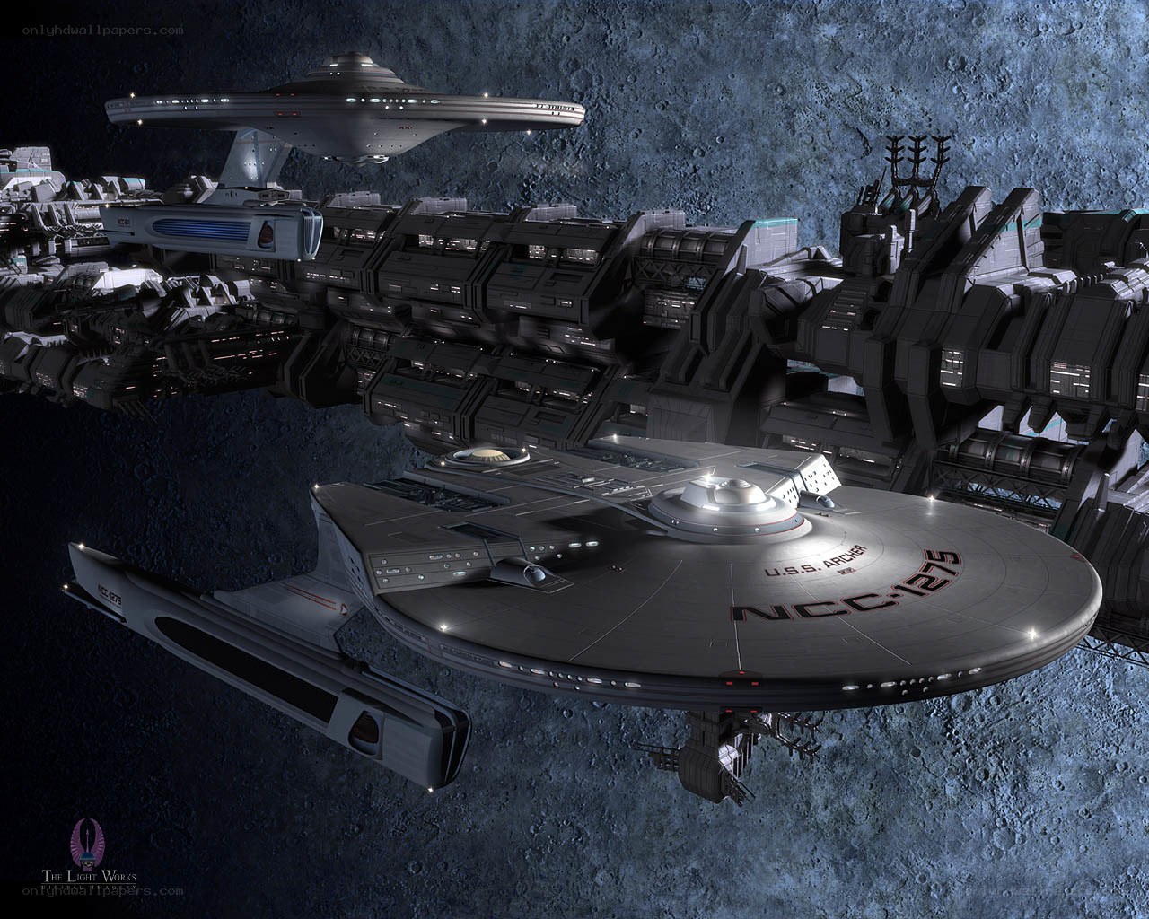 Starfleet ships in orbit