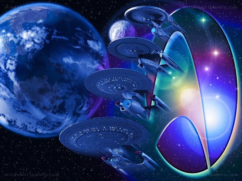 Starfleet ships near Earth