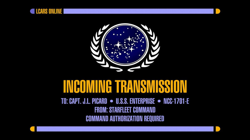 Starfleet Transmission Screen — Black