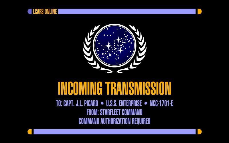 Starfleet Transmission Screen