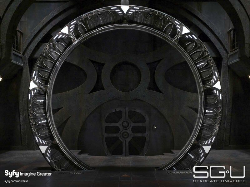 Stargate in a dark chamber