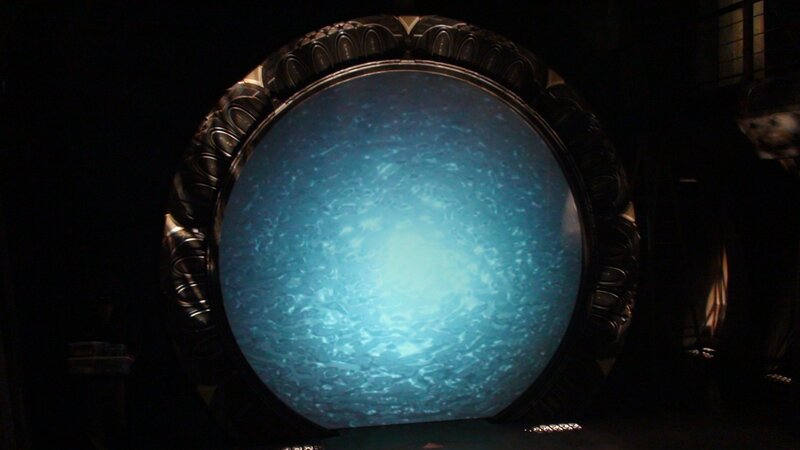 Stargate portal glowing blue