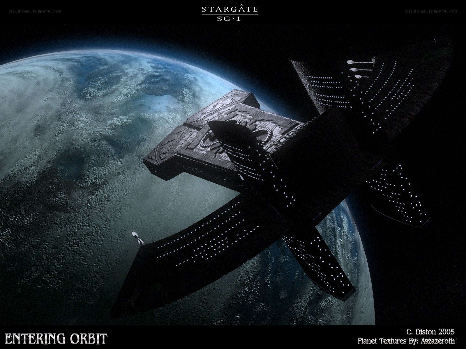 Stargate SG-1 entering orbit