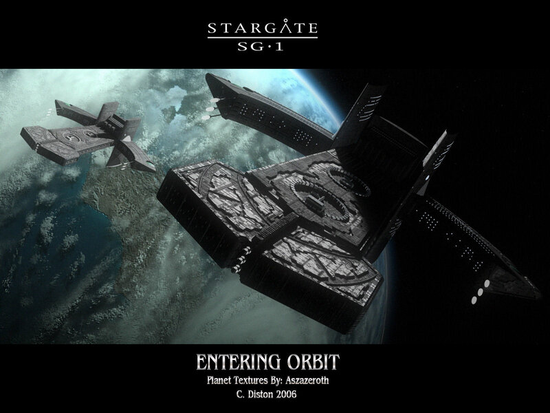 Stargate SG-1 entering orbit