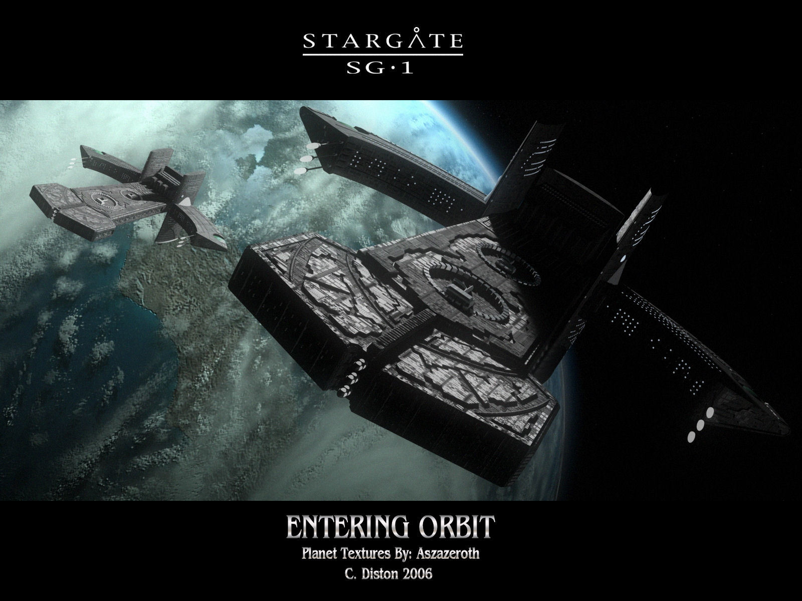 Stargate SG-1 entering orbit