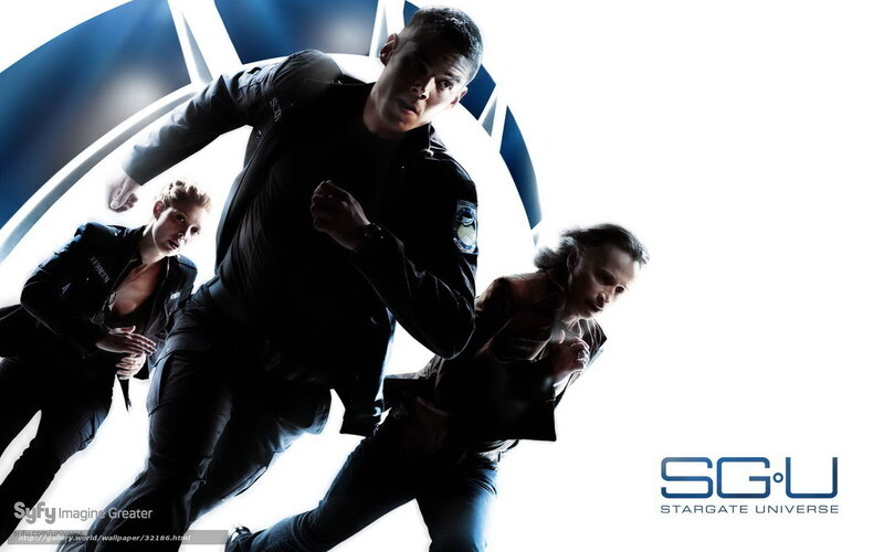 Stargate Universe characters in action