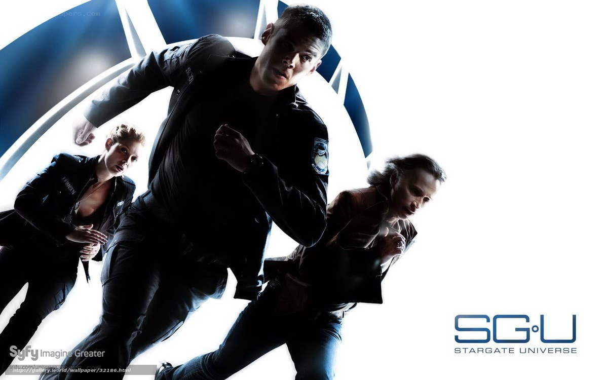 Stargate Universe characters in action
