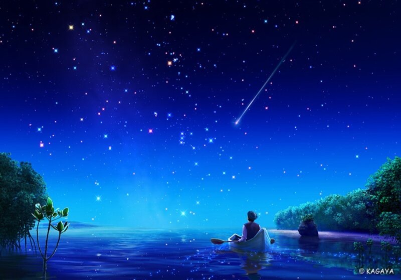 Stargazing in a boat