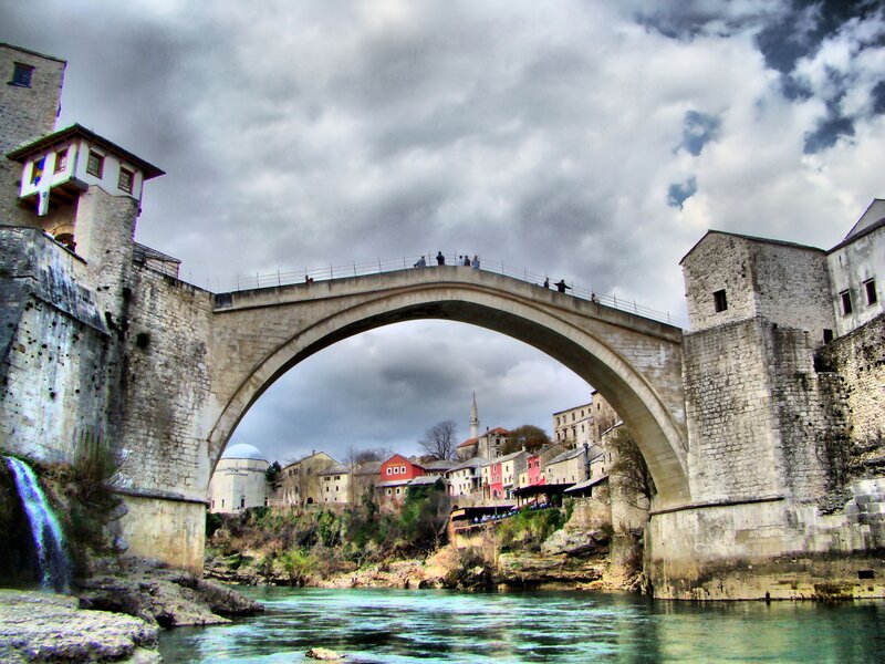 Stari Most Bridge — Gray