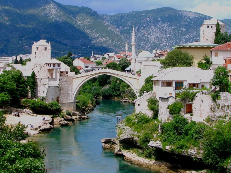 Stari Most Bridge — Green, Serene