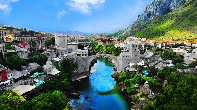 Stari Most bridge in Bosnia