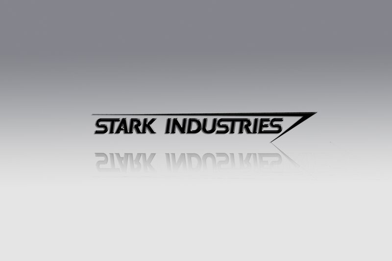Stark Industries Logo — Black, Minimalist