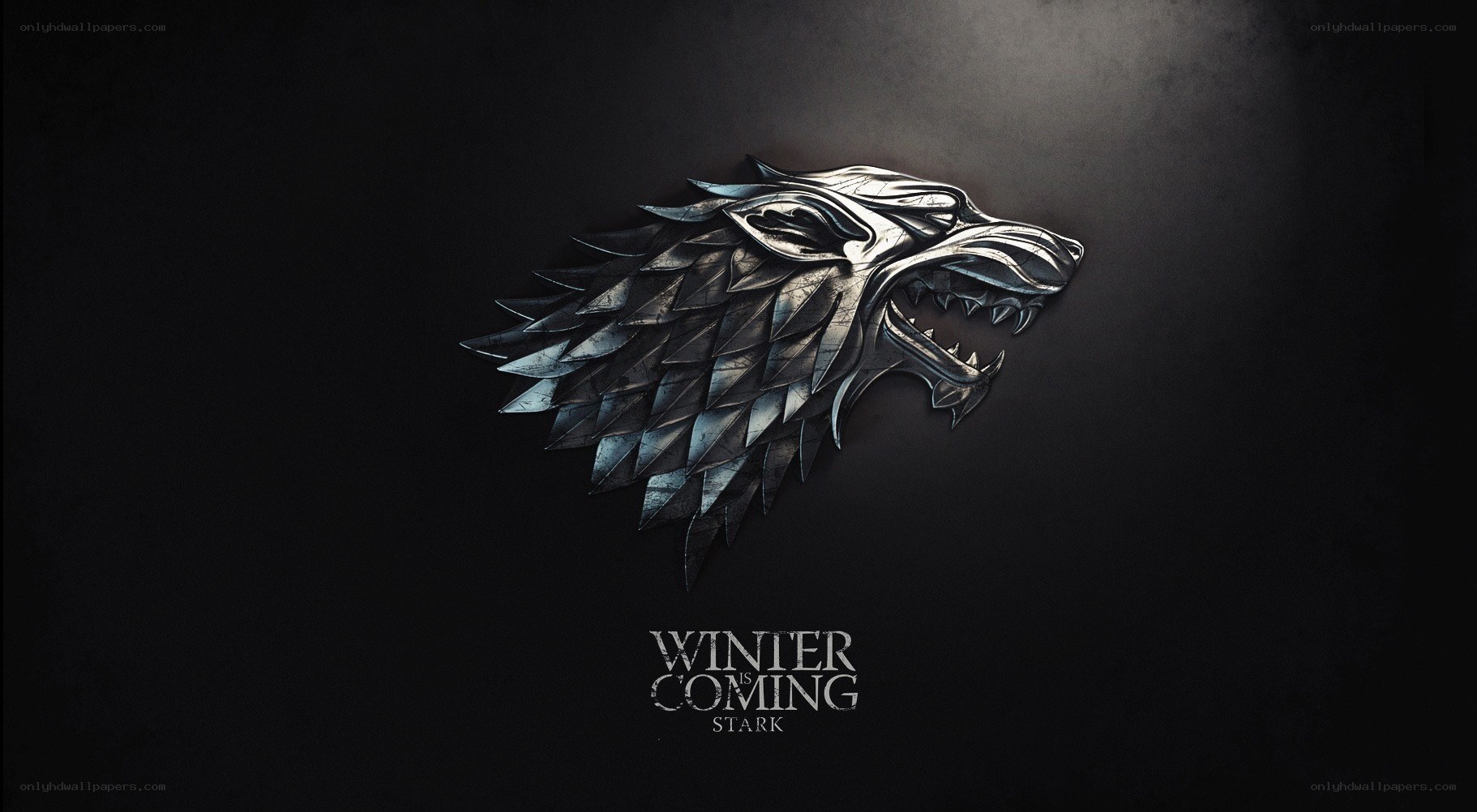 Stark sigil with tagline