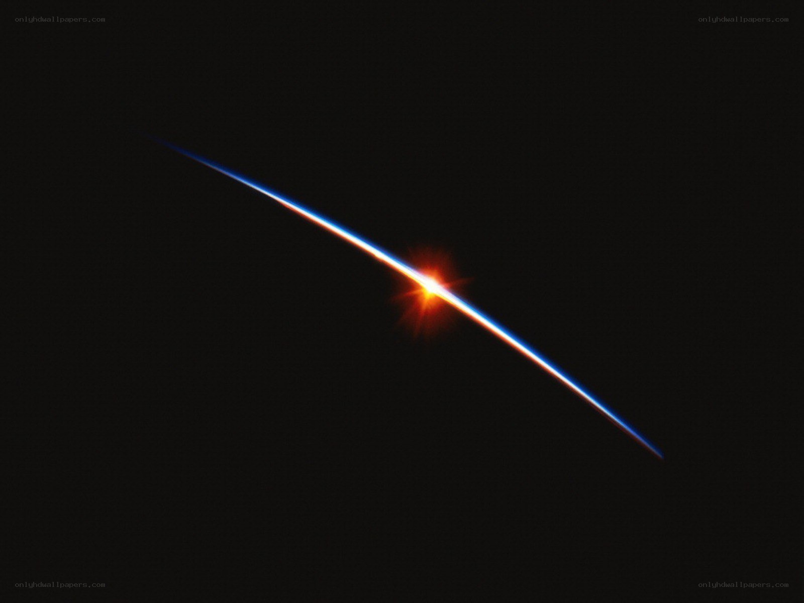 Starlight streak in space