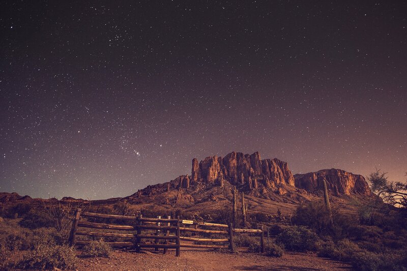 Starlit Desert Mountain