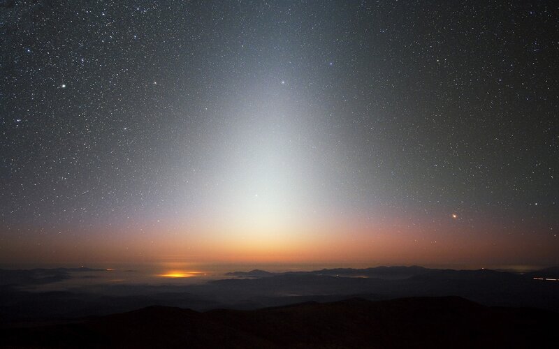 Starlit Sky over Mountains — Black
