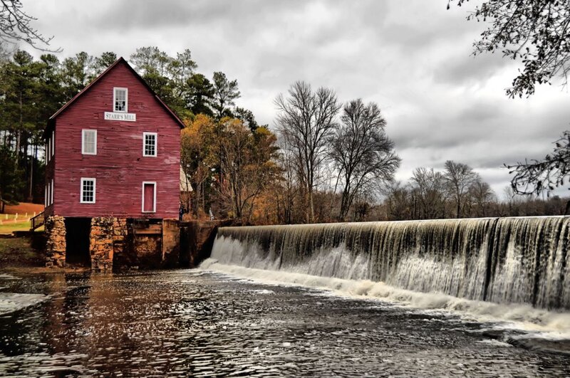 Starr's Mill on a cloudy day