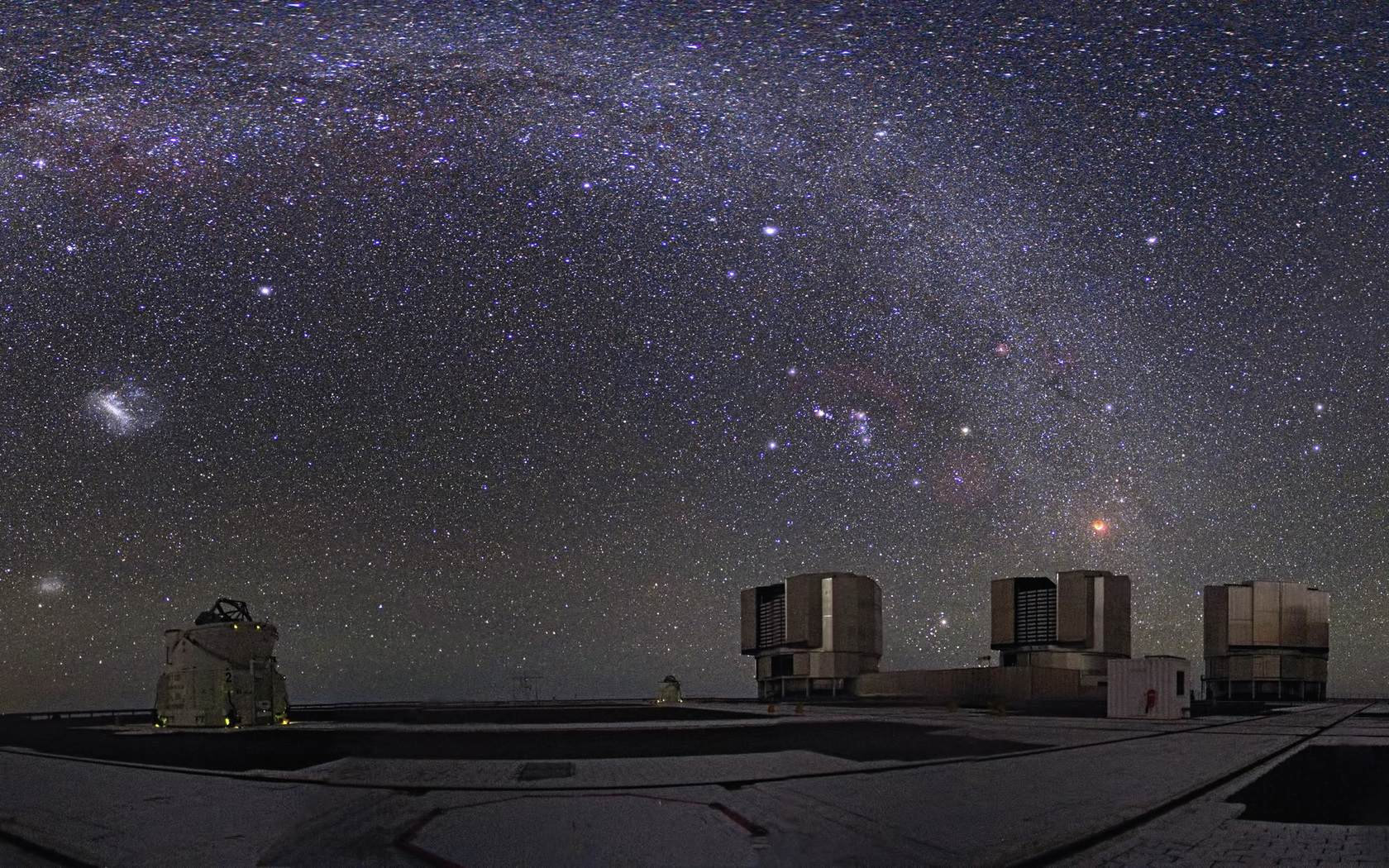 Starry night at observatory