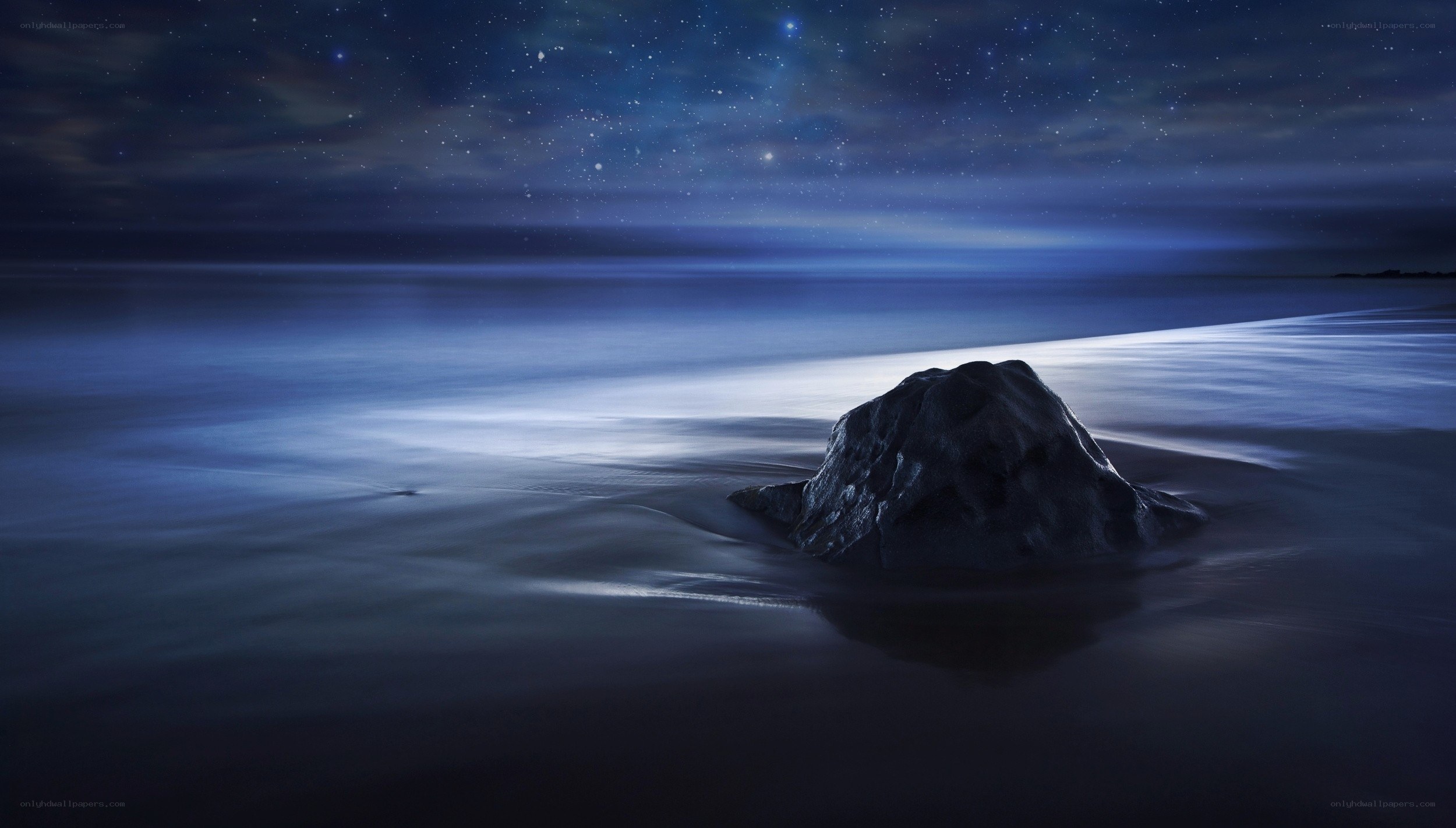 Starry night at the beach