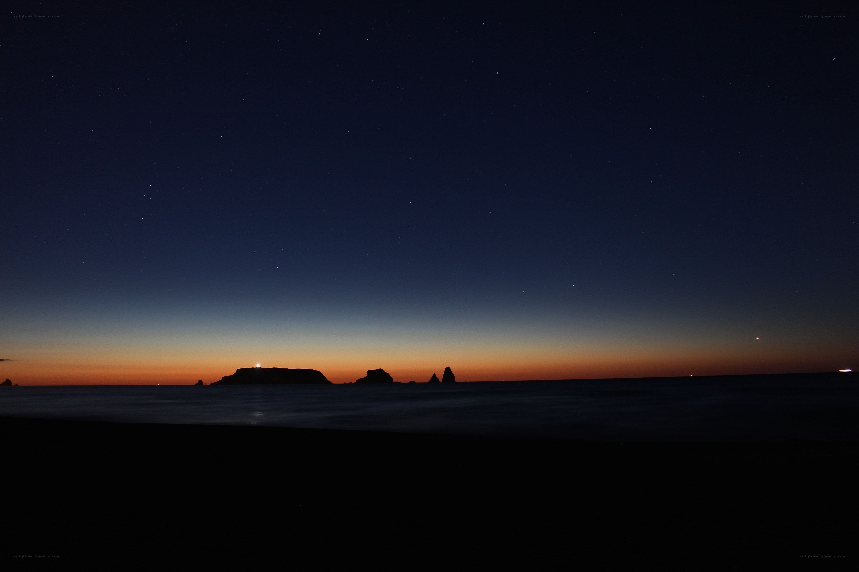 Starry night at the beach