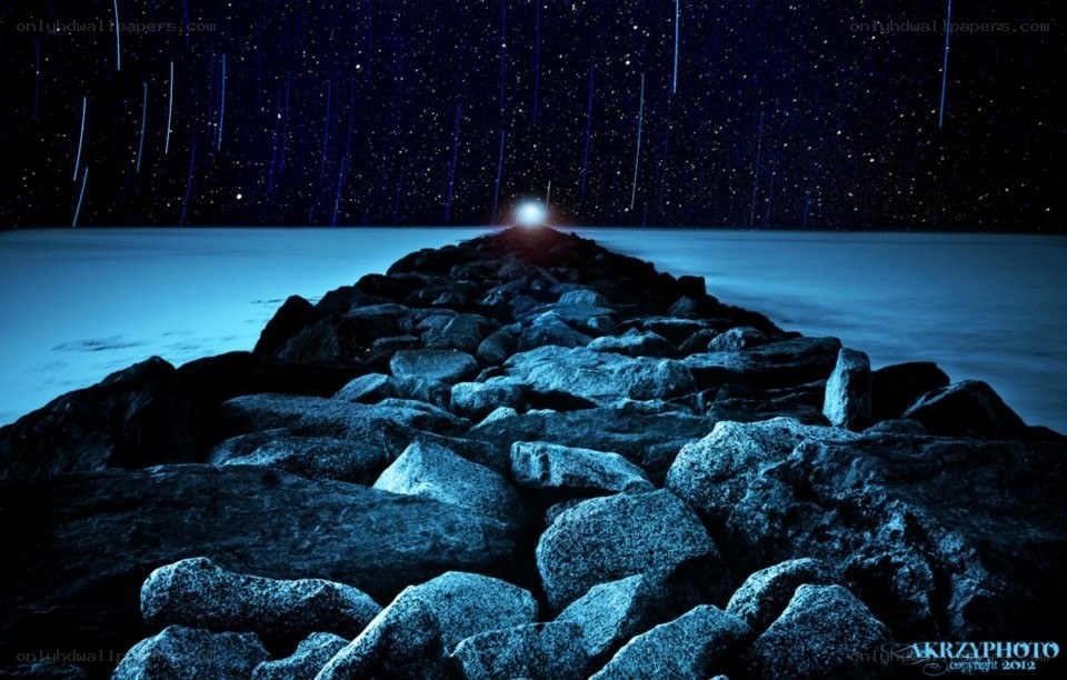 Starry night at the pier