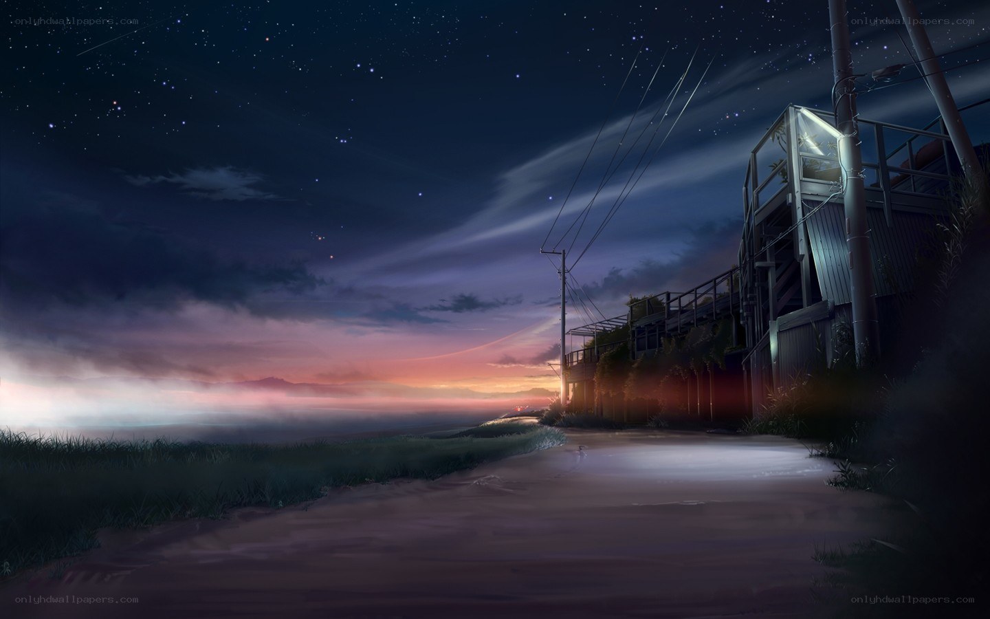 Starry night by the sea
