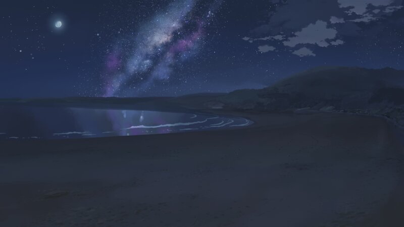 Starry night over a quiet beach