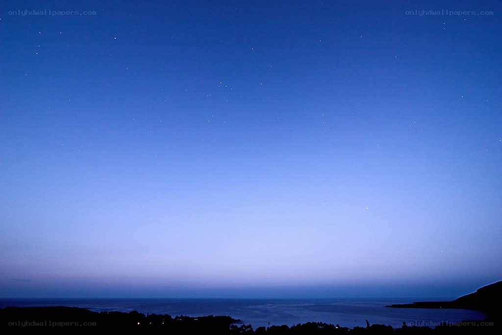 Starry night over the sea